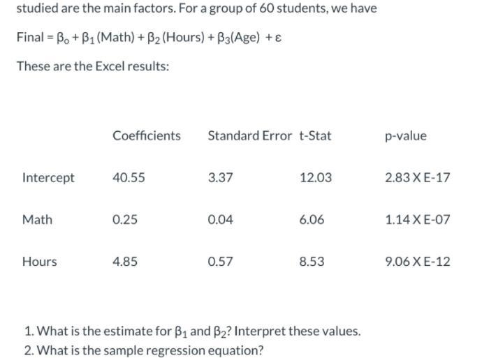 an economics professor gives a test to gauge the math preparedness of his students-example-1