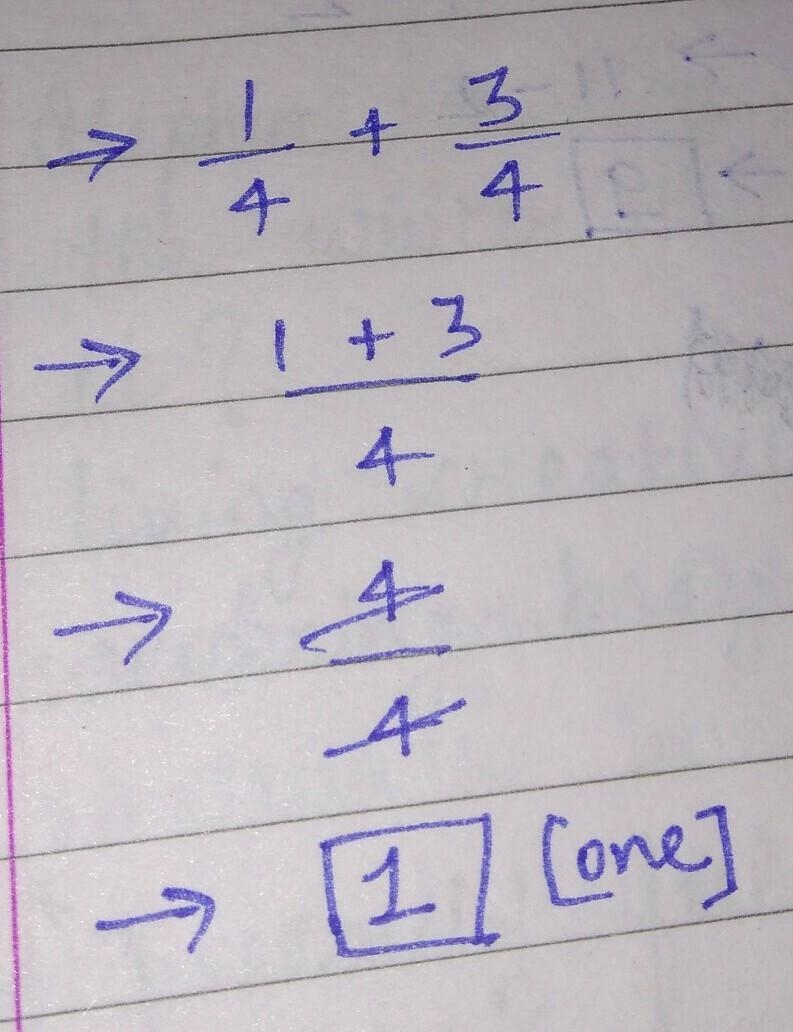 What is 1 over 4 + 3 over 4?​-example-1