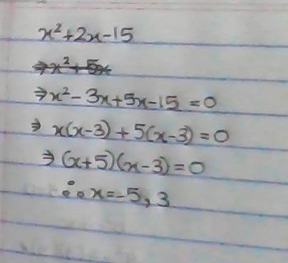 X2 +2x -15 factories using the ac method-example-1