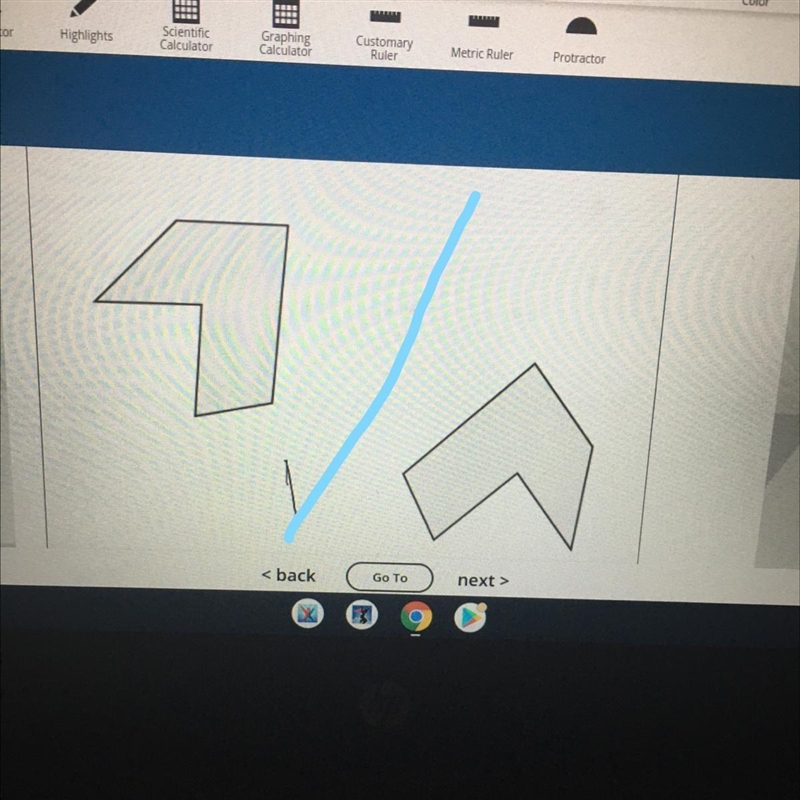 This figure on the left was reflected, or flipped, over a line of reflection to create-example-1