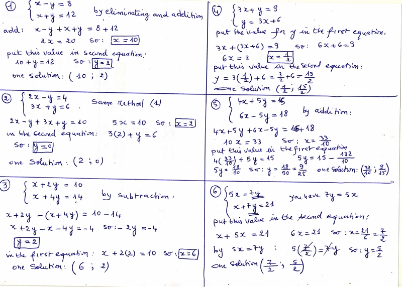 Solve each system by eliminating one of the variables by addition or subtraction.-example-1