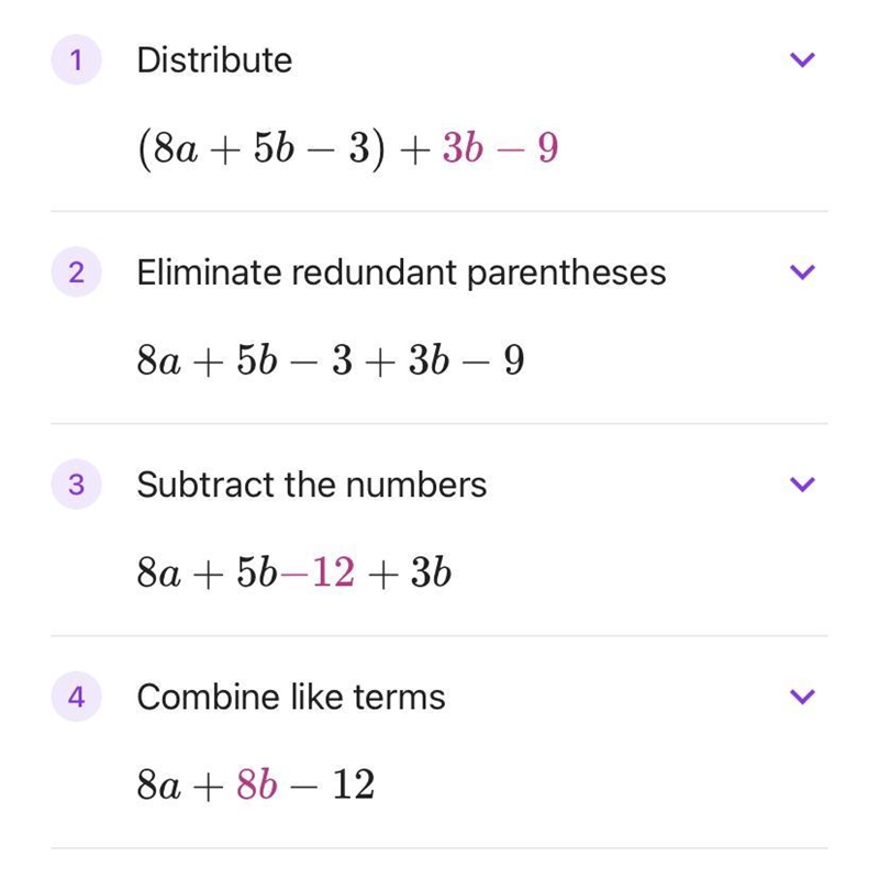 (8a+5b−3)+3(b−3) Simplify-example-1