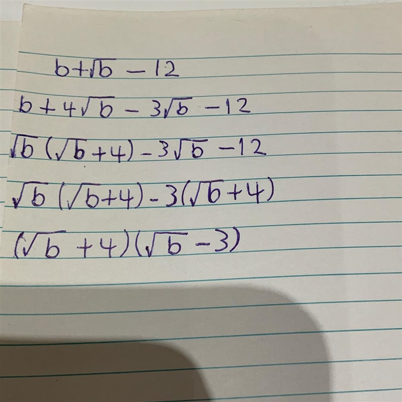 b + √(b) \: \: \: \: - 12 factorize it ​-example-1