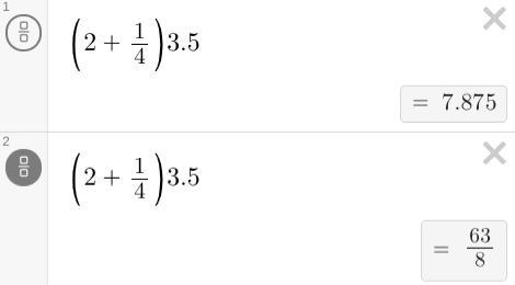 Simplify: 2 (1)/(4)(3.5) 2 1/4(3.5)​-example-1