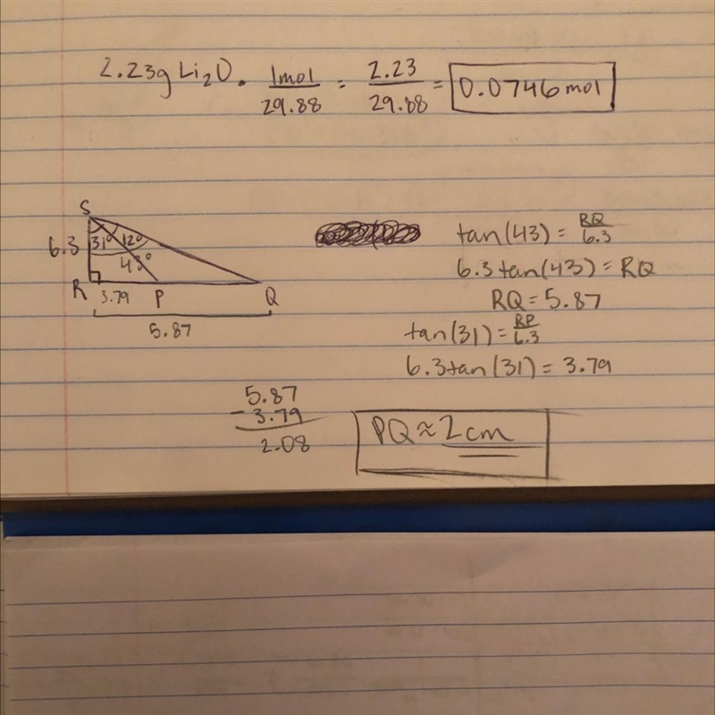 Find the length of PQ to the nearest centimetre.-example-1