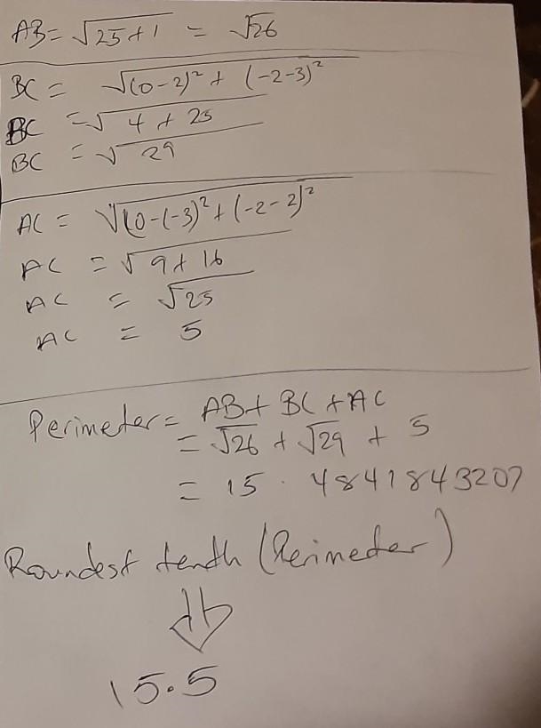 Find the perimeter of triangle round nearest tength-example-2