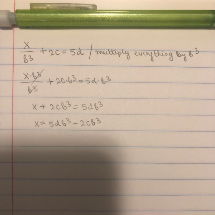 Make x the subject of the formula х +12c = 5d 63-example-1