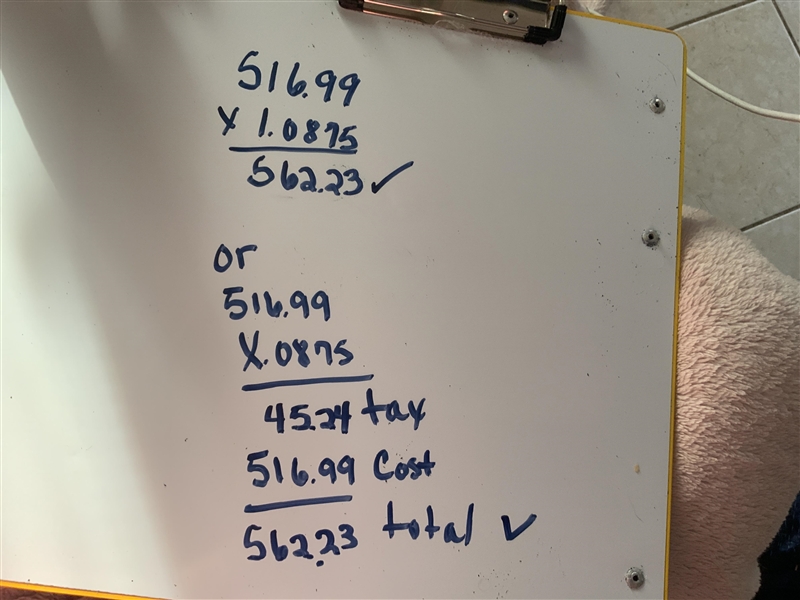 A bicycle has a listed price of $516.99 before tax. If the sales tax rate is 8.75%, find-example-1