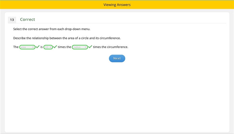 9 Select the correct answer from each drop-down menu. Describe the relationship between-example-1