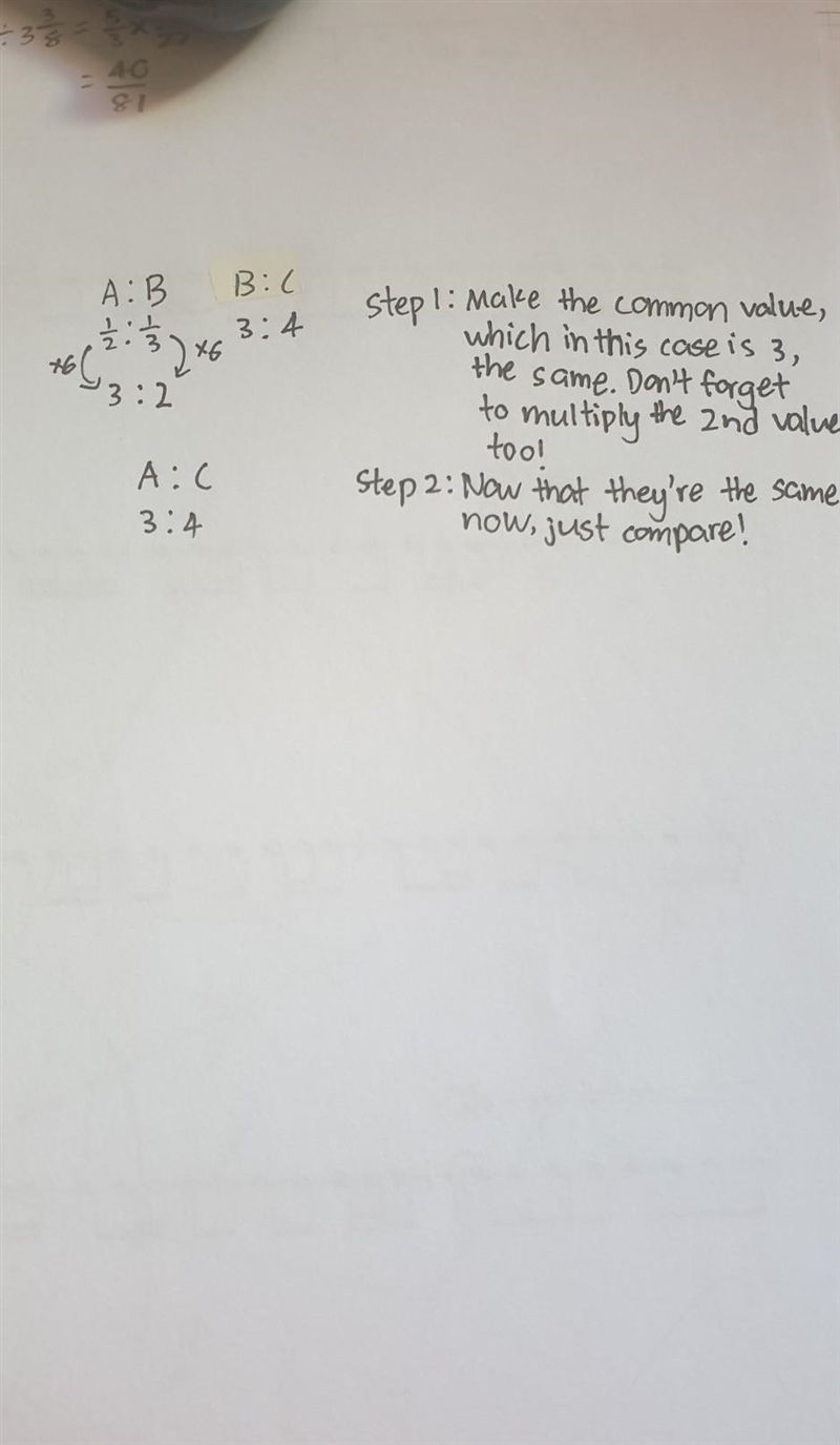 If a:b =1/2 :1/3 and b:c = 3:4 find a:c-example-1