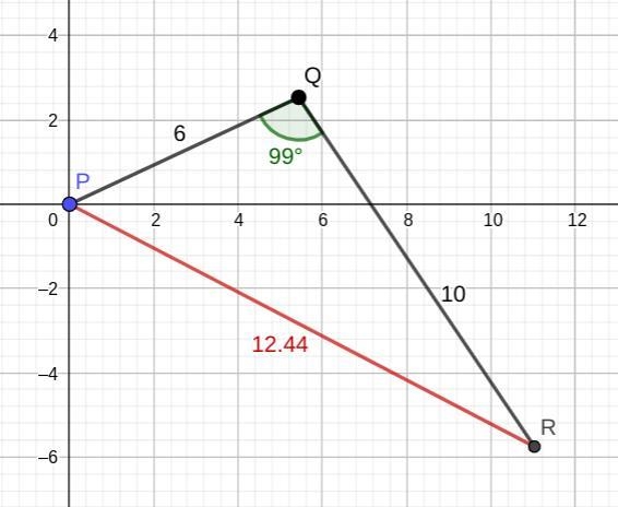 A boy walks 6 km from a point P to a point Q on a bearing of 065. He then walks to-example-1