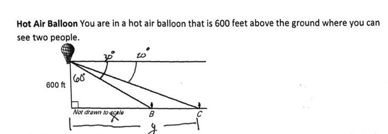 Need help asap!!! Solve for the horizontal distance-example-1