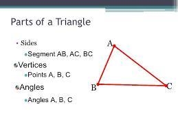 In AABC, AB, AC, and BC are called A sides B. interior angles C. vertices D. exterior-example-1