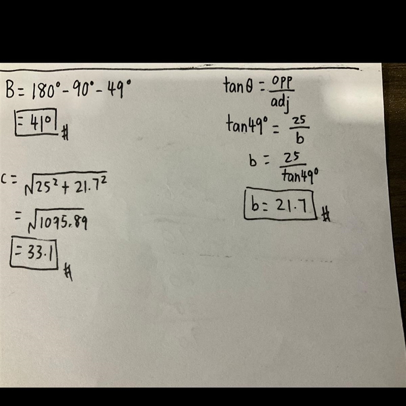 Solve the right triangle, Round your anruwers to the nearest tenth, ​-example-1