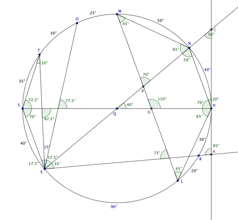 I need to find the missing angle and arc measures. please answer Step by step-example-1