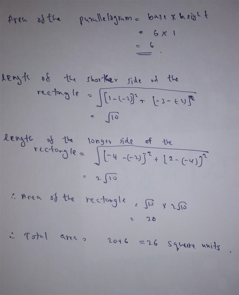 This figure is made up of a rectangle and parallelogram. What is the area of this-example-1