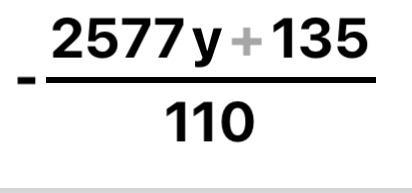 Divide 9(7y − 15) by 110 − 6y4-example-1