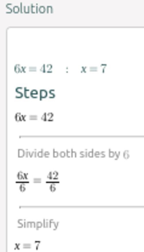I need help 6 . x = 42​-example-1