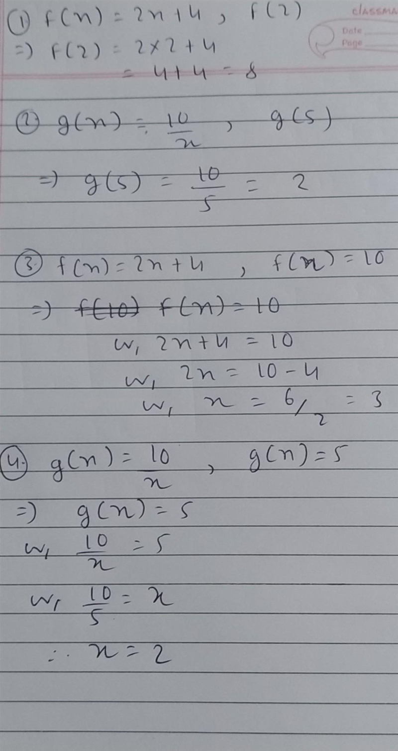 Evaluate the following functions. Show your work. Write your answer in function notation-example-1