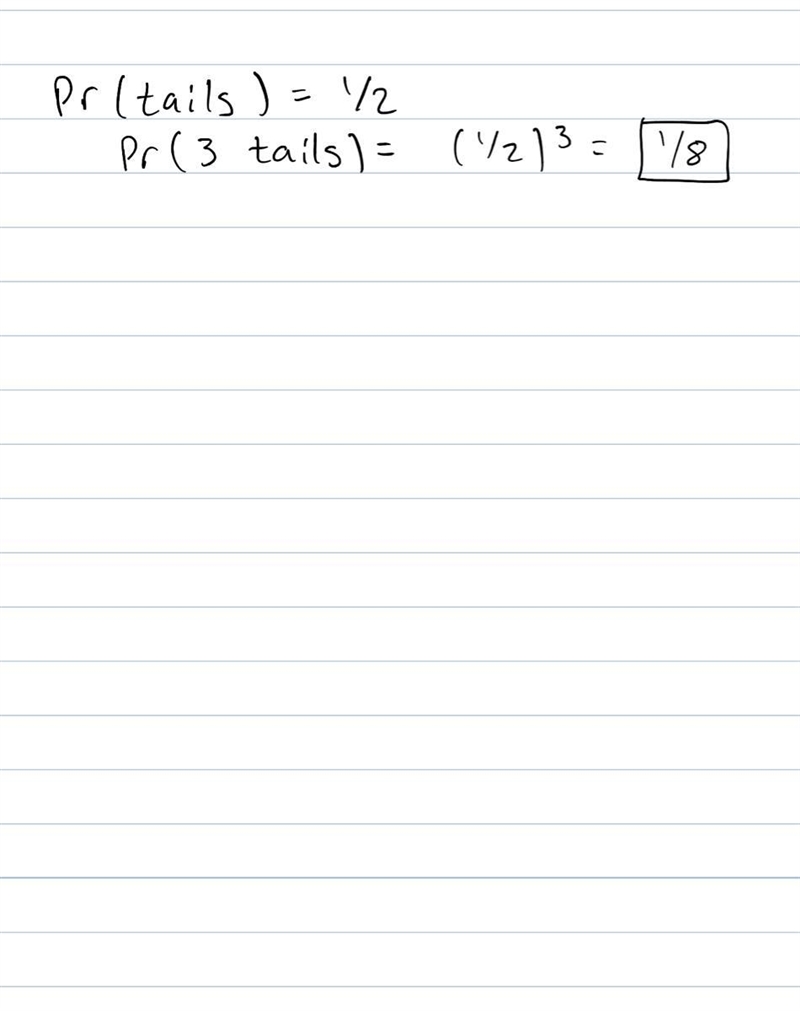 A coin with a head side and a tail side is flipped 3 times. What is the probability-example-1