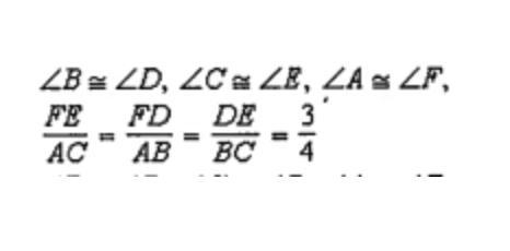 Identify the pairs of congruent angles and proportional corresponding side lengths-example-1