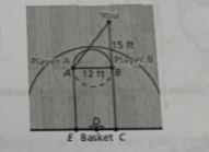 During a baskethall game, you want to pass the ball to either Player A or Player B-example-1