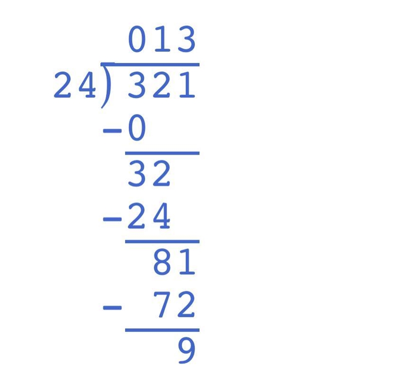 Compute. 321 divide 24-example-1