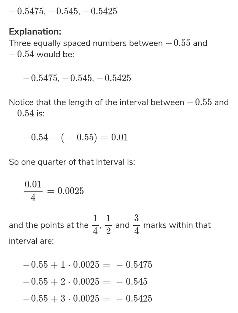 Find three numbers between –0.55 and –0.54-example-1