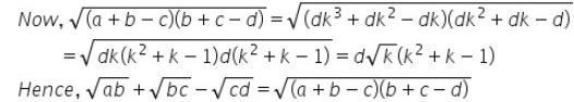 Find it. It a, b, c and d are in continued proportion prove that: √ab+√bc+√cd=√(a-example-2