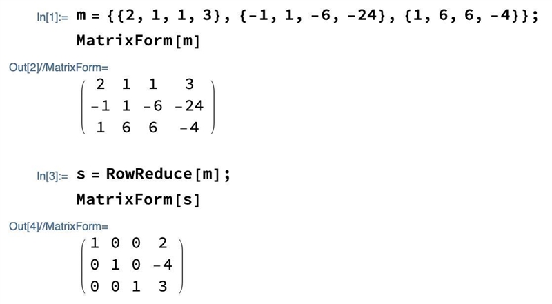 Solve the system of linear equations using matrices. 2x+y+z=3 -x+y-6z=-24 x+6y+6z-example-1