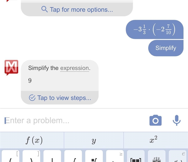 What is −3 1/3⋅(−2 7/10) in simplest form-example-1