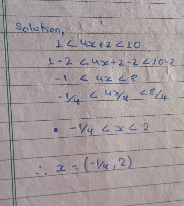 Solve the following inequalities and give the solutions in both set and interval notations-example-1