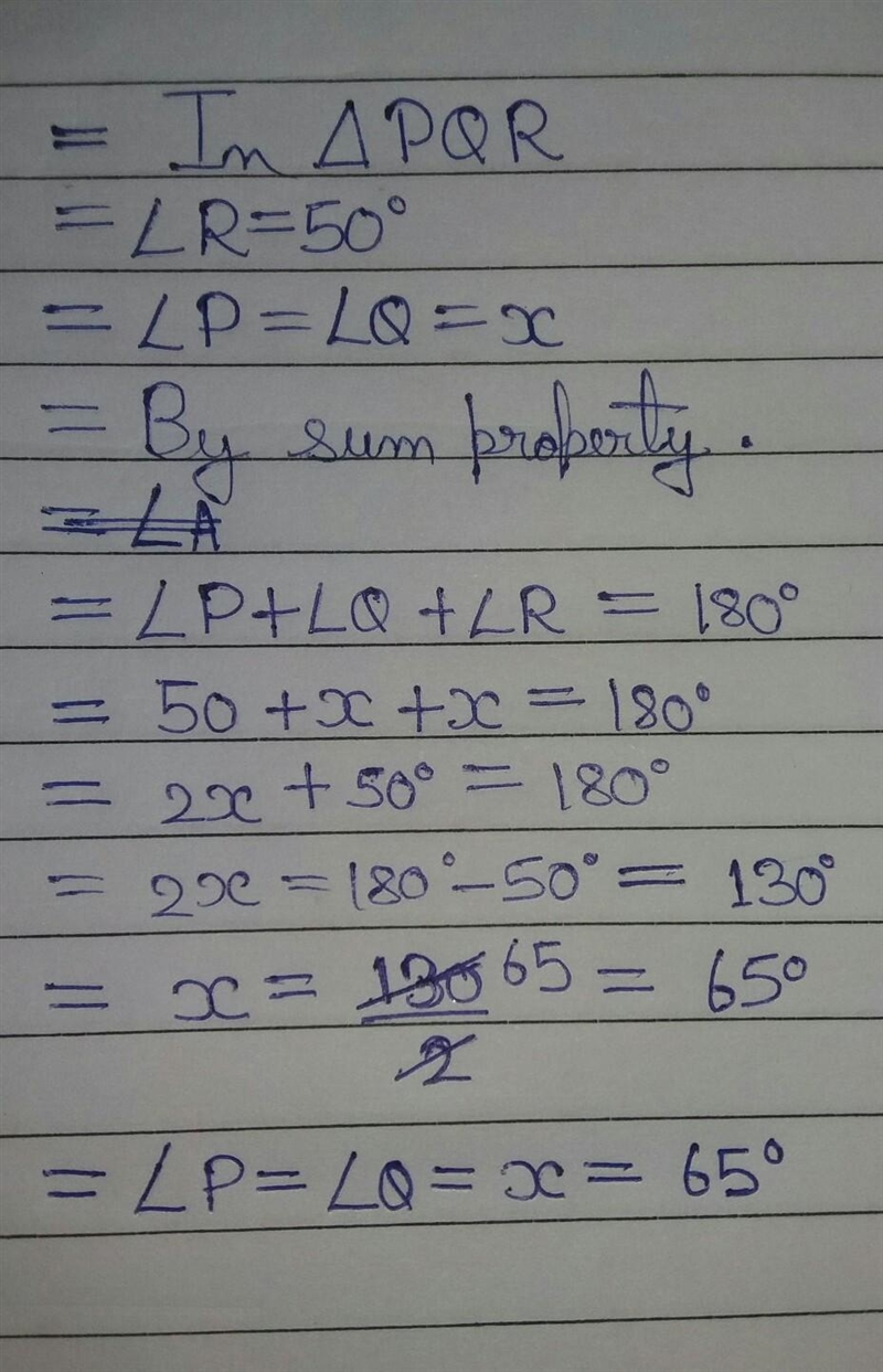 Find the measure of angle P in the triangle below-example-1