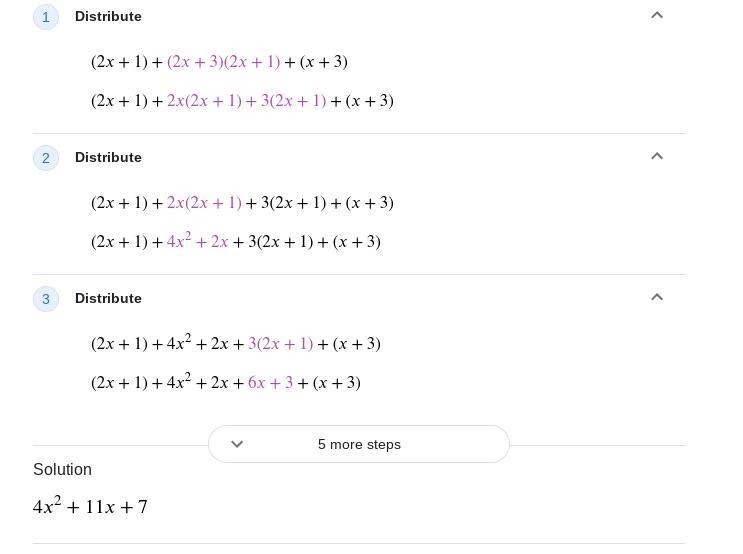 (2x+1)+(2x+3) (2x+1)+(x+3)-example-1