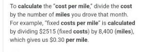 2. How many miles the trucks will have to drive for the costs of the trucks to be-example-1