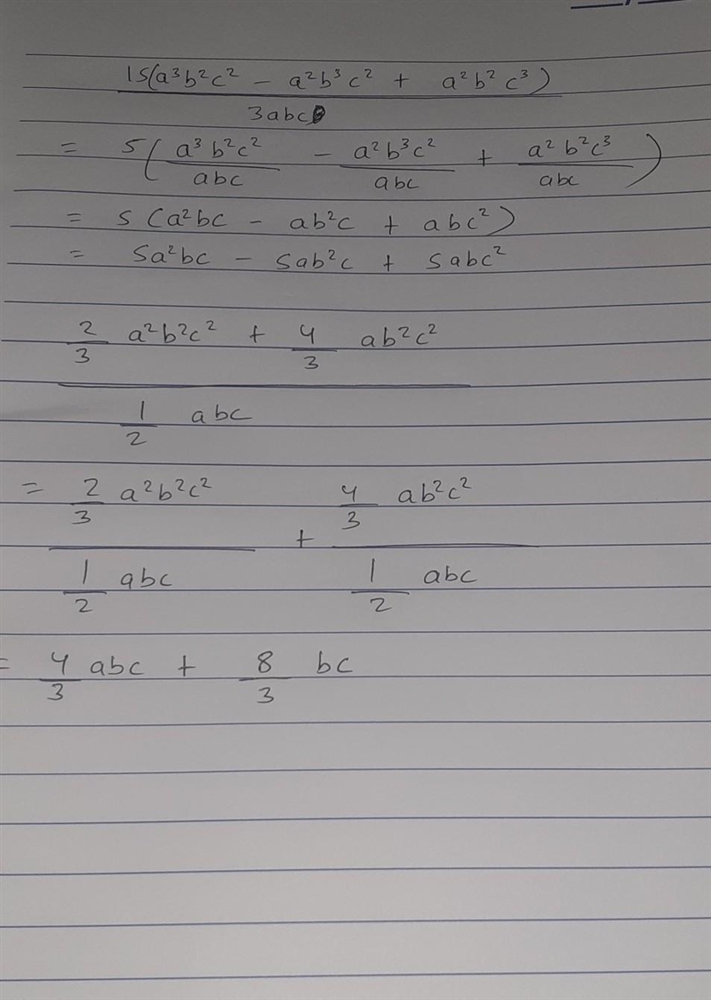 Divide the given polynomial by the given monomial.​-example-1