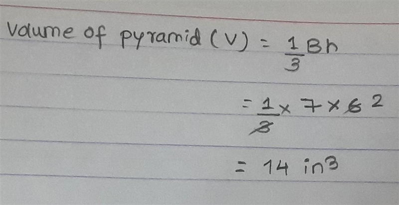 Help&EXPLAIN What is the volume of a triangular pyramid that is 6 inches tall-example-1