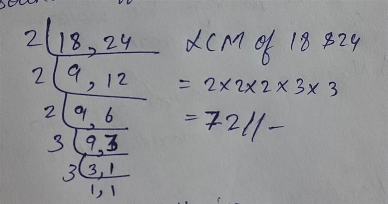 What is the LCM for 18,24-example-1