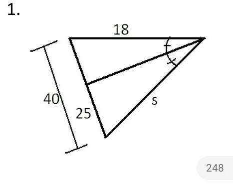 B.  Solve  for  the  unknown  side   by  applying  the  Triangle  Angle‐Bisector  Theorem-example-1