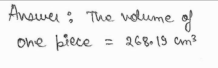 A sphere is cut into 8 congruent pieces. The radius of the sphere is 8 centimeters-example-2