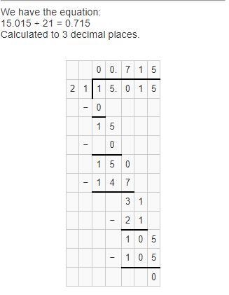 21 divided by 15.015 step my step diving decimals-example-1