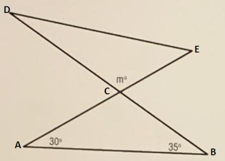 Find the value of m in the following figure. Note: The figure is not drawn to scale-example-1