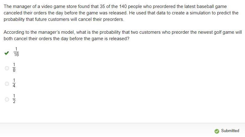 The manager of a video game store found that 35 of the 140 people who preordered the-example-1