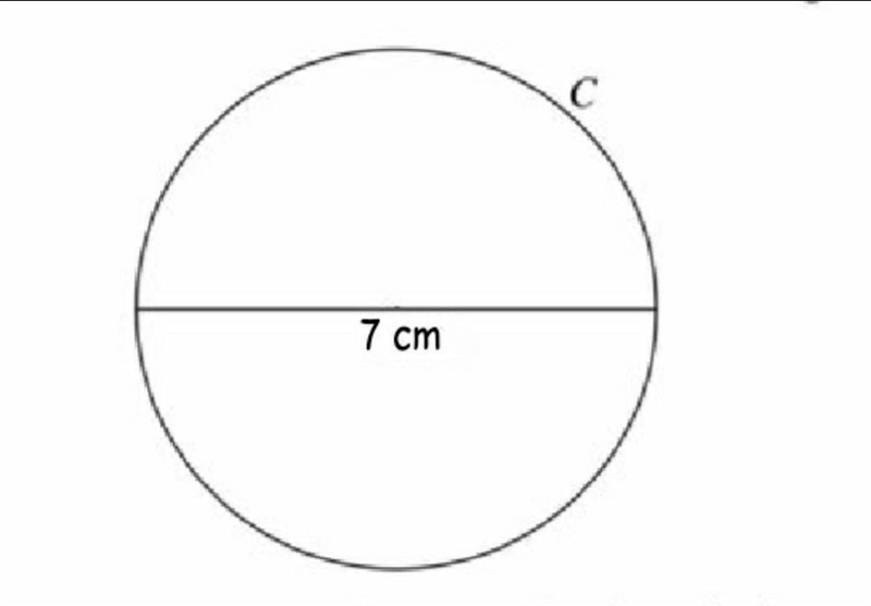 Find the circumference of a circle with a diameter of 7 cm. Please i need. this. ASAP-example-1