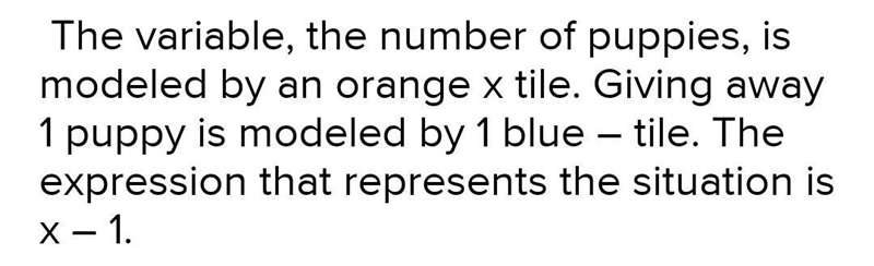 Explain how to model the problem with algebra tiles and then write an algebraic expression-example-1