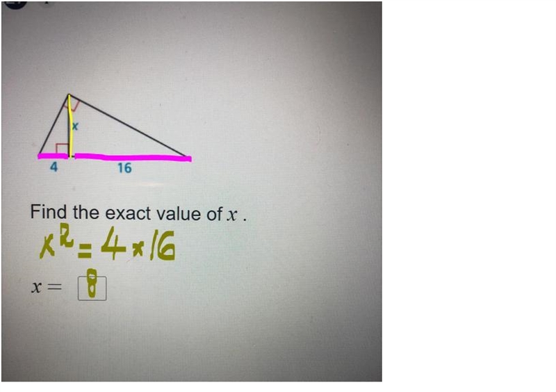 Find the exact value of x-example-1