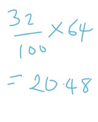 Select the correct answer. If 32% of a number is 64, what is the number? A 50 B. 96 C-example-1