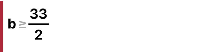 Write a description for each inequality.... 27 − 2 b ≤ −6-example-1