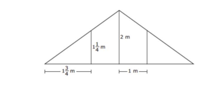 An advertising banner has four sections as modeled below. Two sections are congruent-example-1