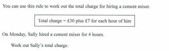 You can use this rule to work out the total charge for hiring a cement mixer. On Monday-example-1